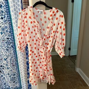 RIXO for target Polka Dot wrap mini dress
